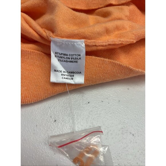 NWOT  New Peter Millar 1/4 Zip Pullover Sweater Cashmere silk  Orange Size 2XL - Picture 6 of 8